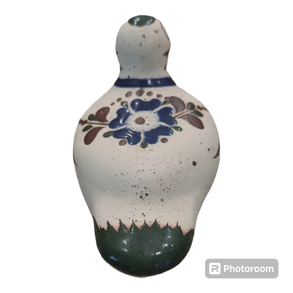 VTG Signed Mexican Pottery Duck Bird Folk Art Tonala Bird Figurine 6" - Picture 5 of 6